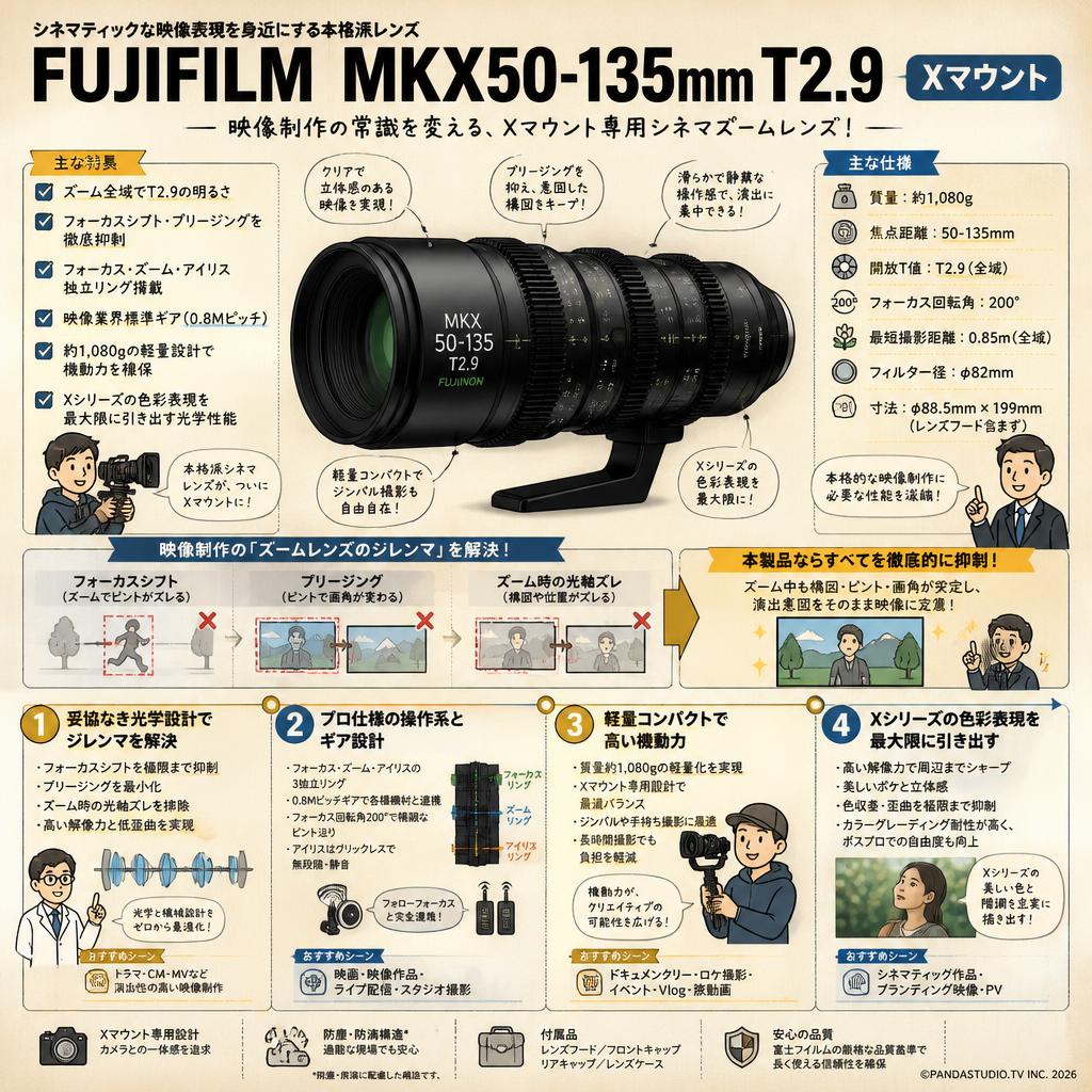 FUJIFILM  MKX50-135mm T2.9 Xマウント 概要