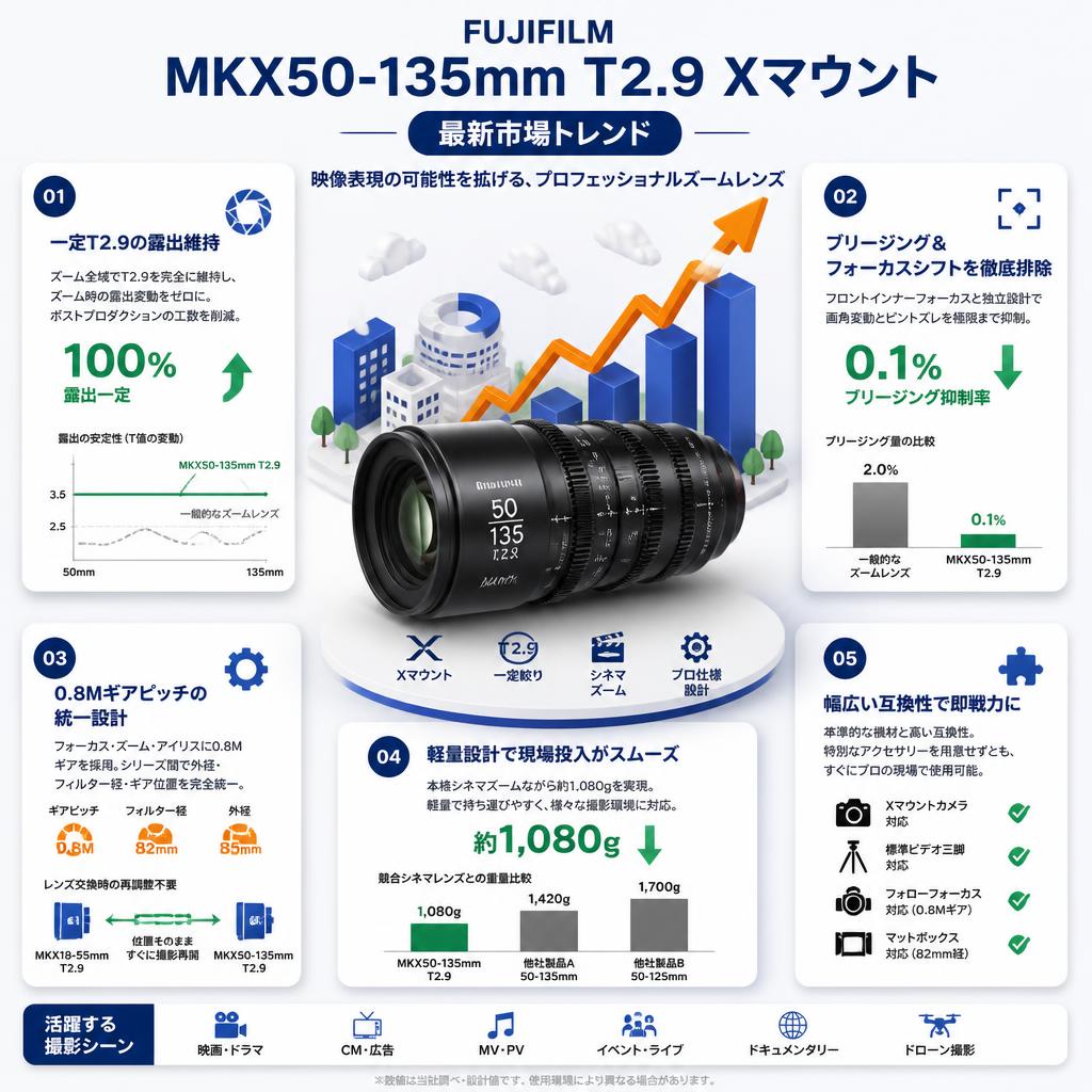 FUJIFILM  MKX50-135mm T2.9 Xマウント セールスポイント