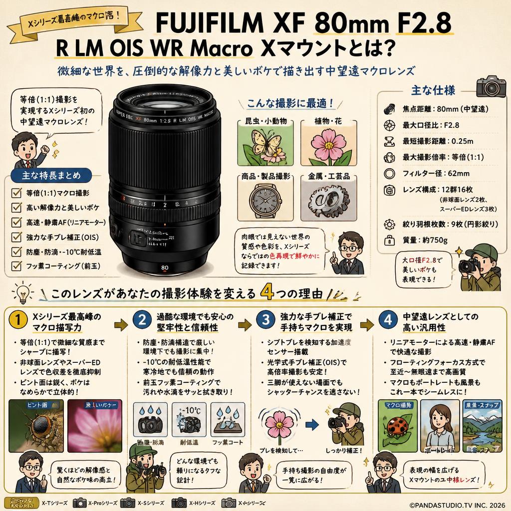 FUJIFILM XF 80mm F2.8 R LM OIS WR Macro Xマウント 概要
