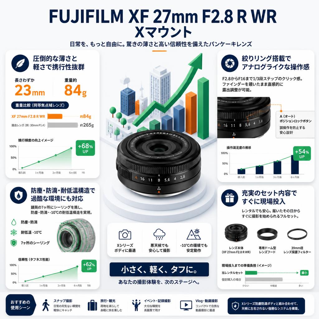 FUJIFILM XF 27mm F2.8 R WR Xマウント セールスポイント