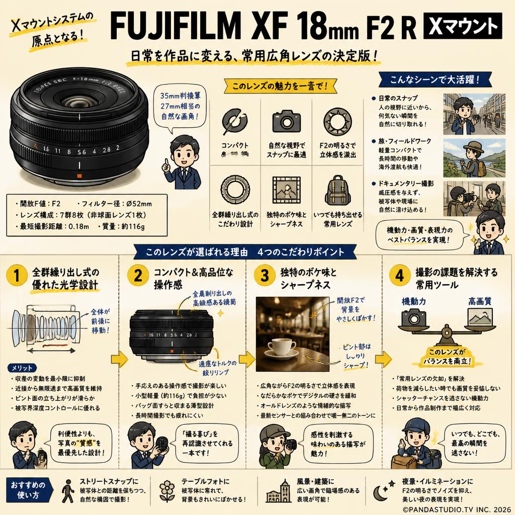 FUJIFILM XF 18mm F2 R Xマウント 概要