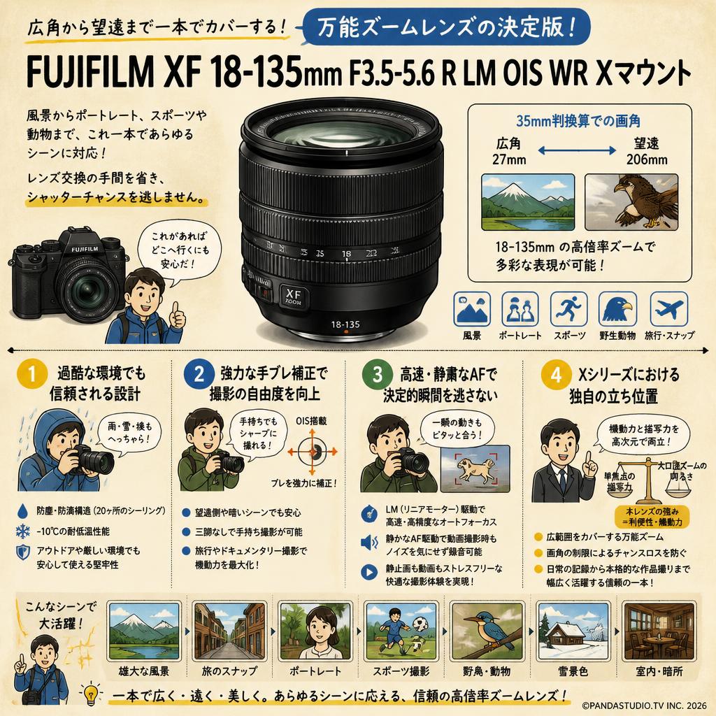 FUJIFILM XF 18-135mm F3.5-5.6 R LM OIS WR Xマウント 概要