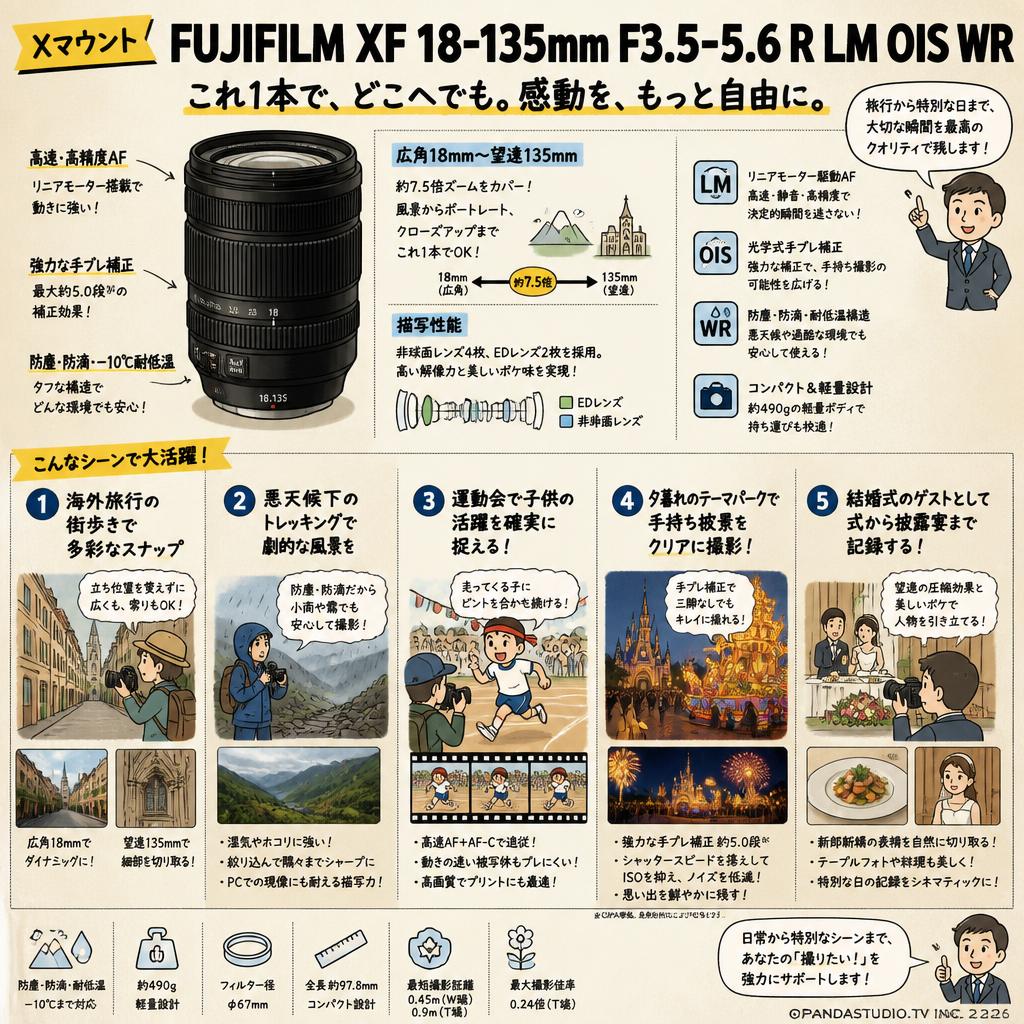 FUJIFILM XF 18-135mm F3.5-5.6 R LM OIS WR Xマウント 用途