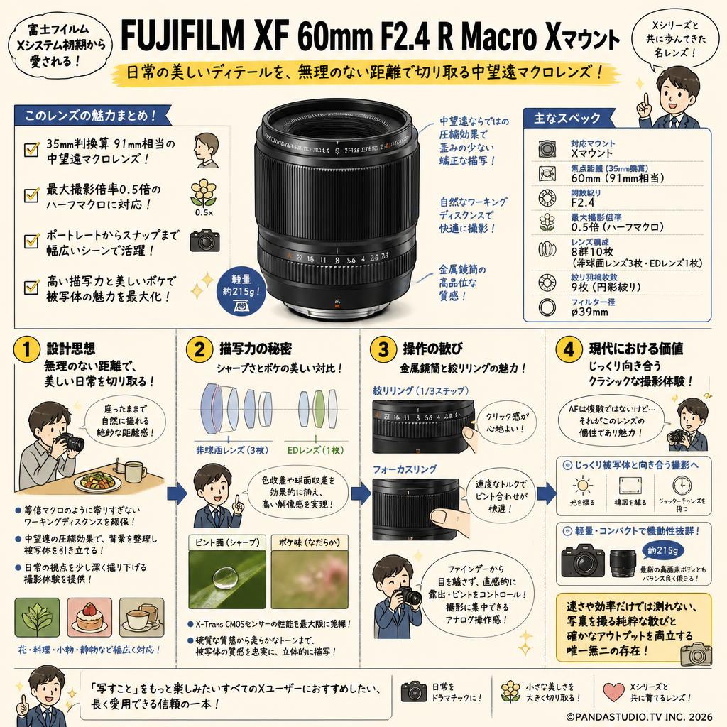 FUJIFILM XF 60mm F2.4 R Macro Xマウント 概要
