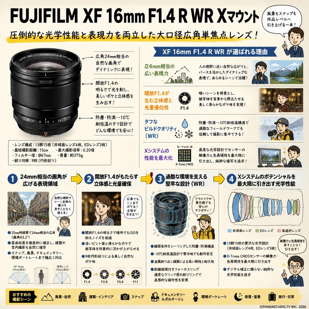 FUJIFILM XF 16mm F1.4 R WR Xマウント 概要