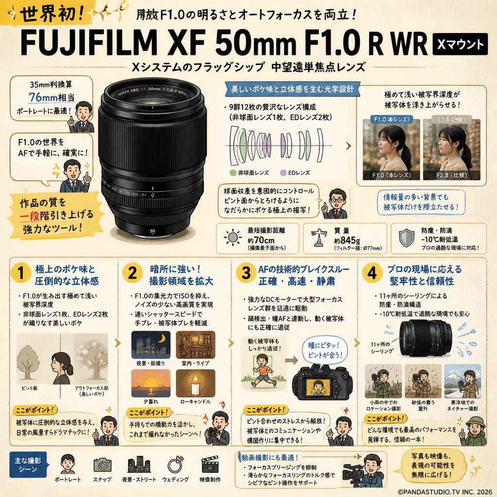FUJIFILM XF 50mm F1.0 R WR Xマウント 概要