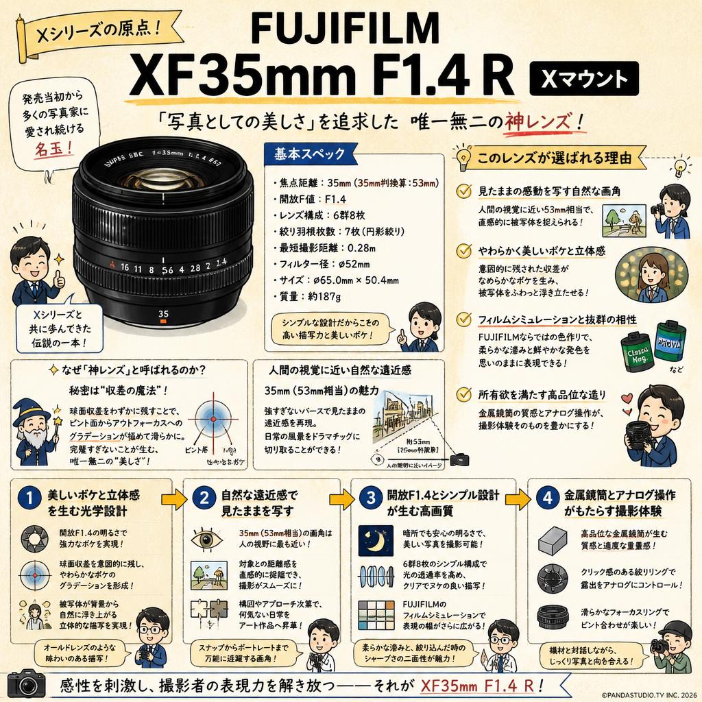 FUJIFLIM XF35mm F1.4 R  Xマウント 概要