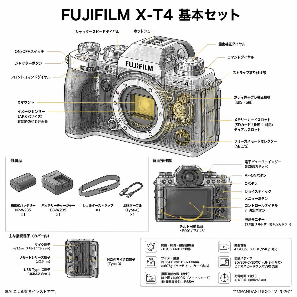 FUJIFILM X-T4 基本セット スペック