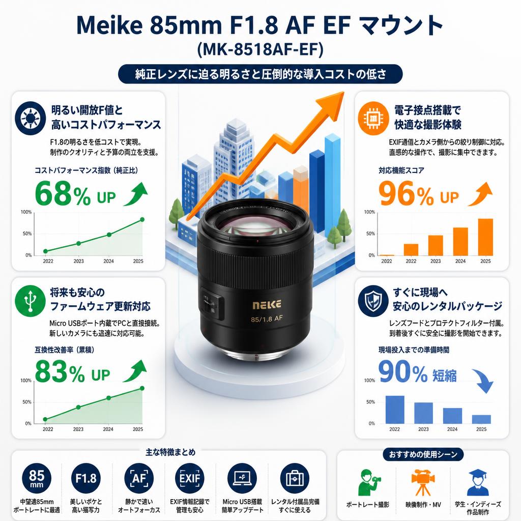 Meike 85mm F1.8 AF EF マウント (MK-8518AF-EF) セールスポイント