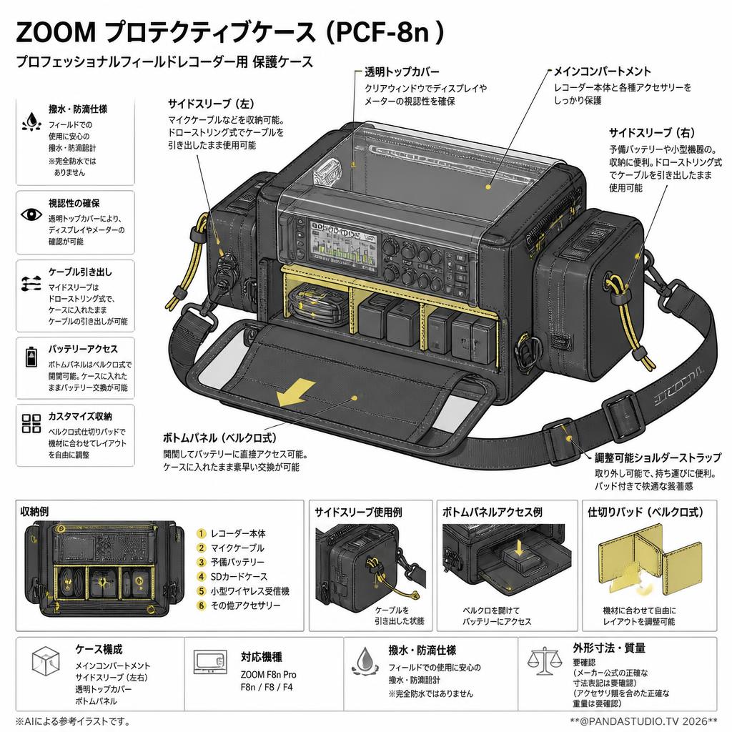 ZOOM プロテクティブケース ( PCF-8n ) スペック