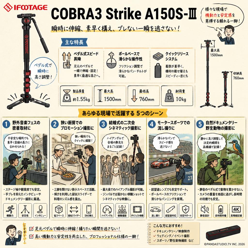 IFOOTAGE COBRA3 Strike A150S-Ⅲ 用途