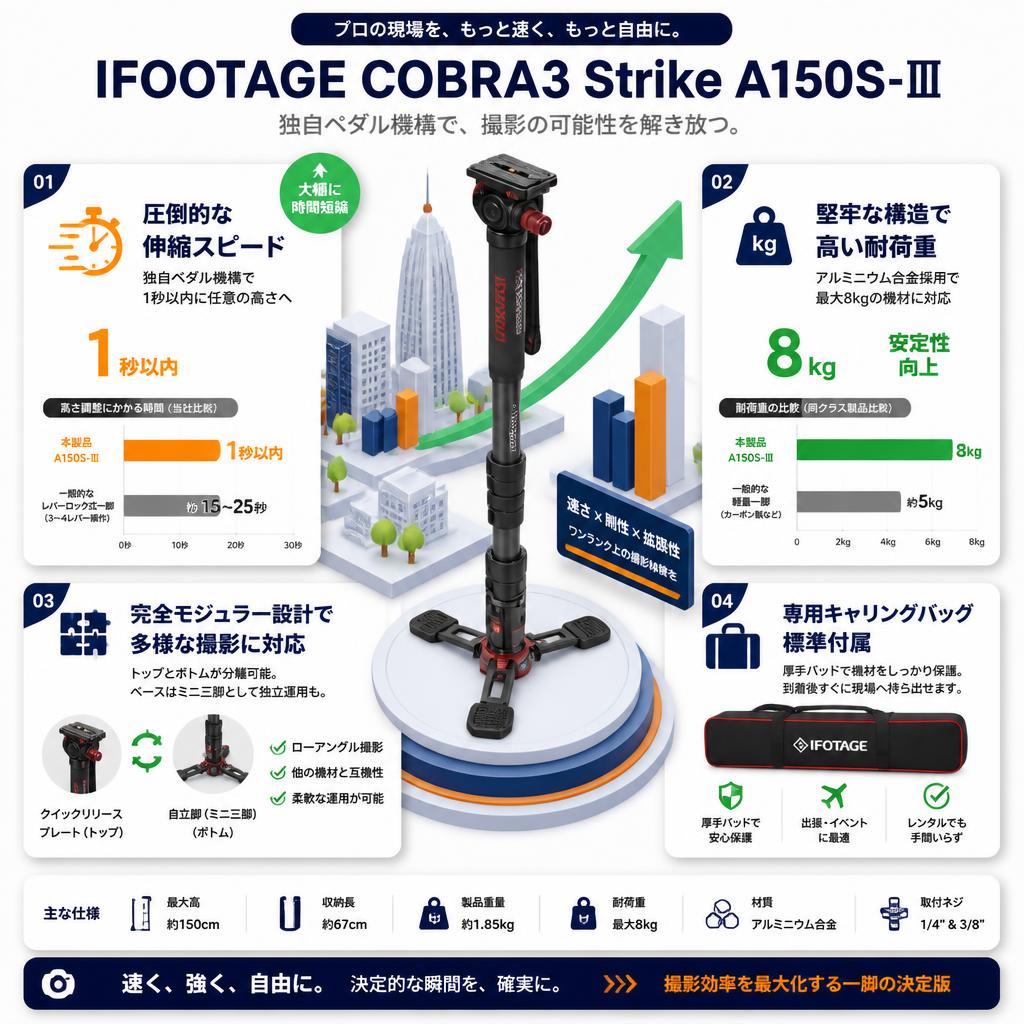 IFOOTAGE COBRA3 Strike A150S-Ⅲ セールスポイント