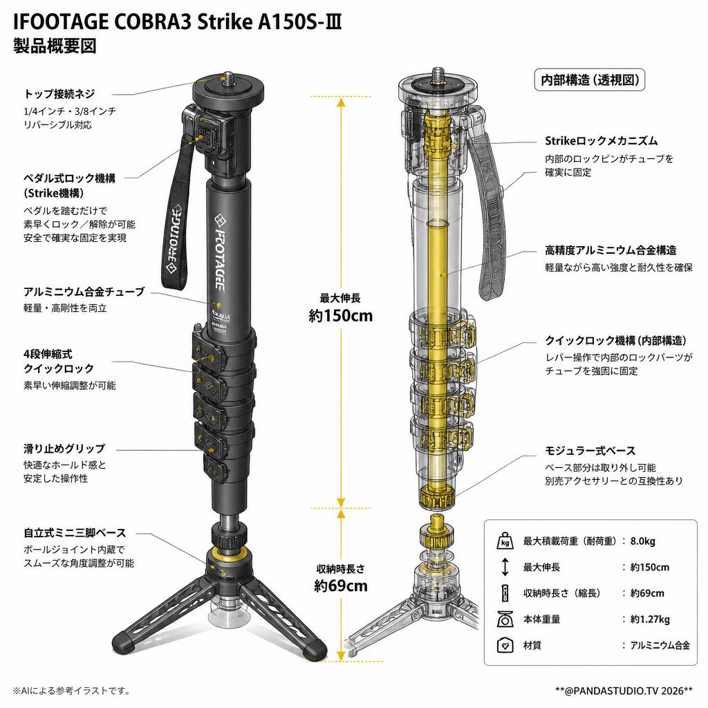 IFOOTAGE COBRA3 Strike A150S-Ⅲ スペック