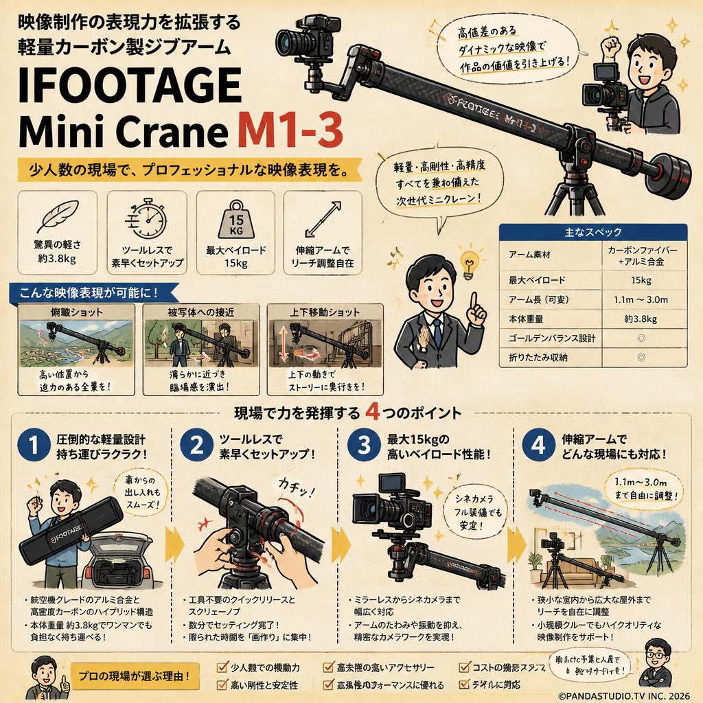 IFOOTAGE Mini Crane M1-3 概要