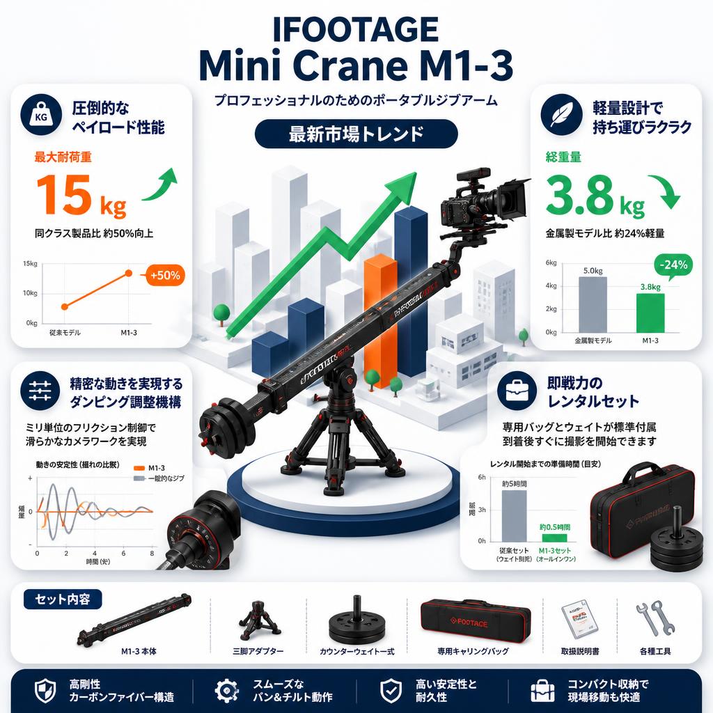 IFOOTAGE Mini Crane M1-3 セールスポイント