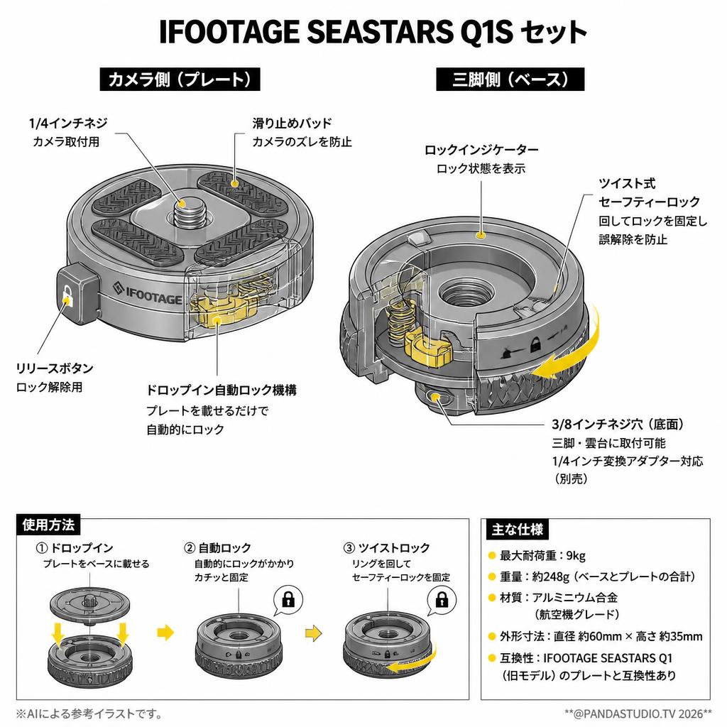 IFOOTAGE SEASTARS Q1S ｾｯﾄ スペック