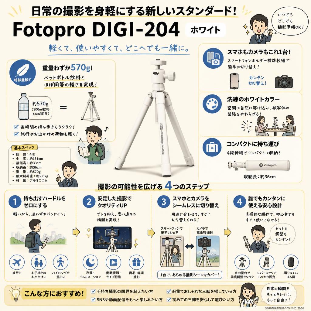 Fotopro DIGI-204  ホワイト 概要
