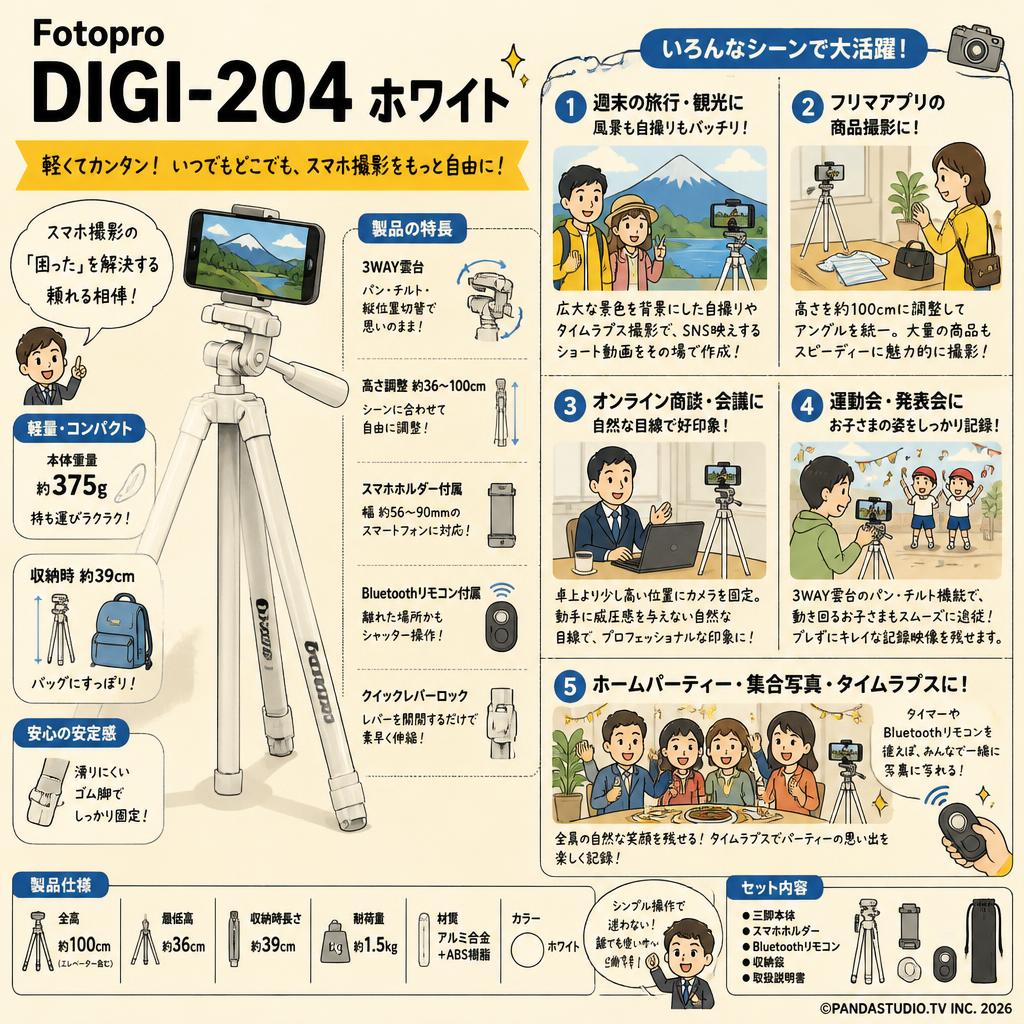 Fotopro DIGI-204  ホワイト 用途