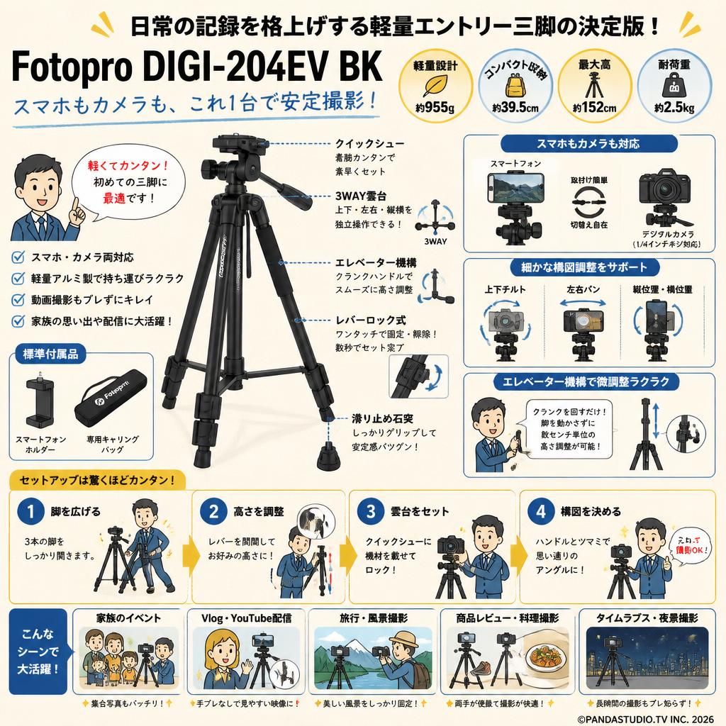 Fotopro DIGI-204EV BK 概要