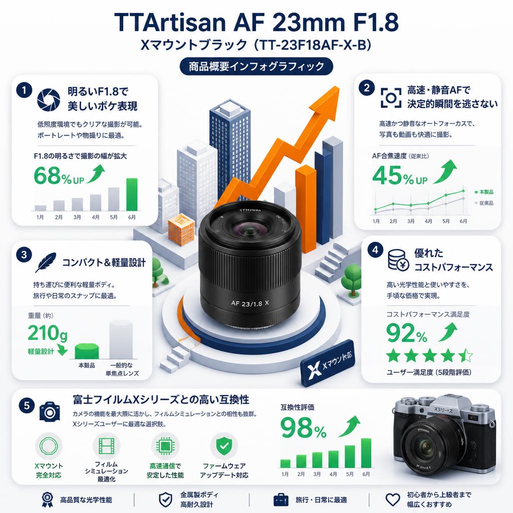 TTArtisan AF 23mm F1.8 Xマウントブラック（TT-23F18AF-X-B） セールスポイント