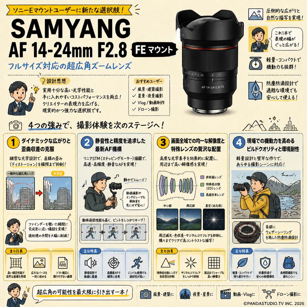 SAMYANG AF 14-24mm F2.8 FE マウント 概要