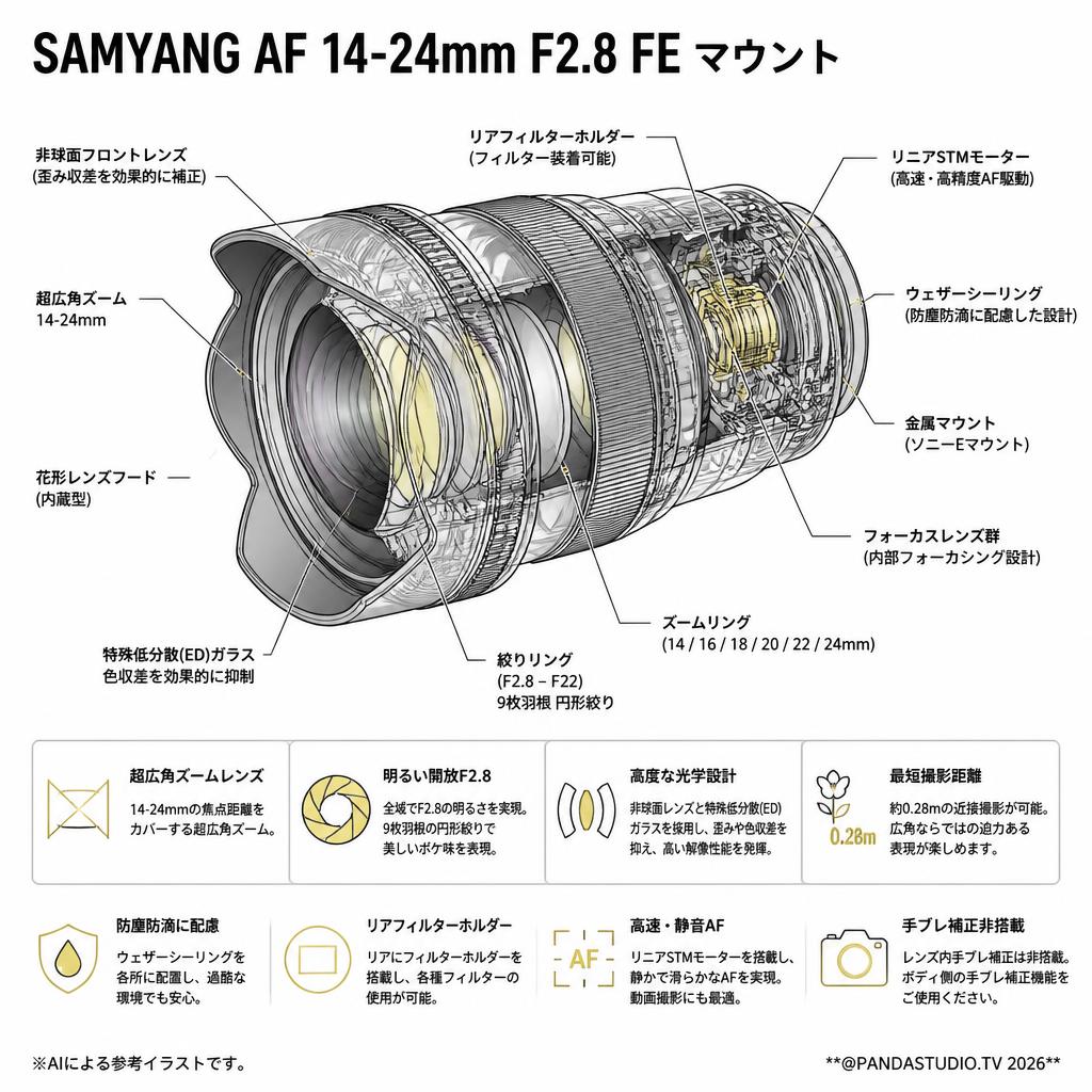 SAMYANG AF 14-24mm F2.8 FE マウント スペック