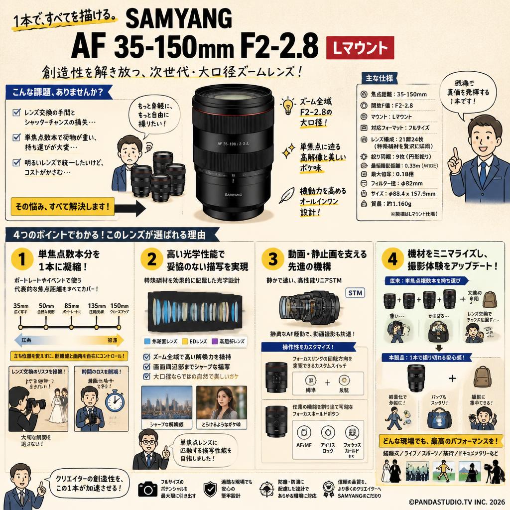 SAMYANG AF 35-150mm F2-2.8  Lマウント 概要