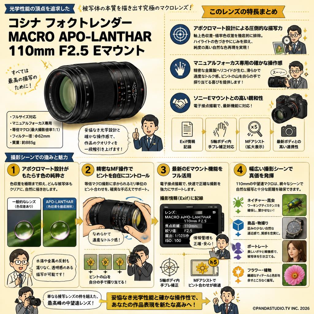 コシナ フォクトレンダー  MACRO APO-LANTHAR 110mm F2.5 Ｅマウント 概要