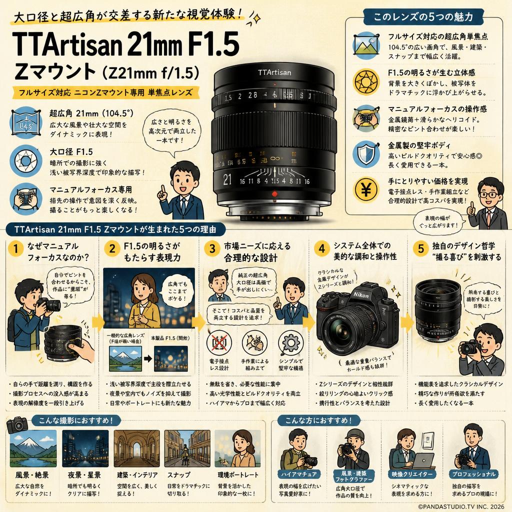 TTArtisan 21mm F1.5 Zマウント（Z21mm f/1.5） 概要