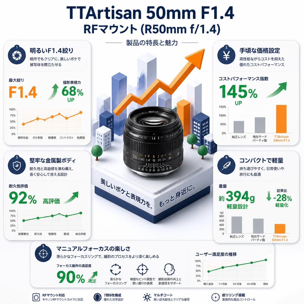 TTArtisan 50mm F1.4 RFマウント(R50mm f/1.4) セールスポイント