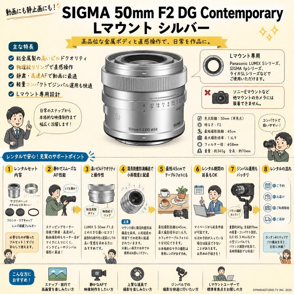 SIGMA 50mm F2 DG Contemporary  Lマウント シルバー FAQ（よくある質問と答え）