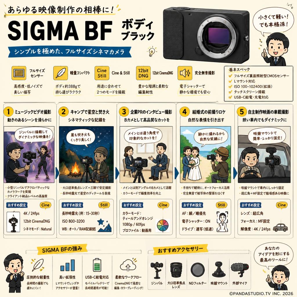 SIGMA BF  ボディ ブラック 用途