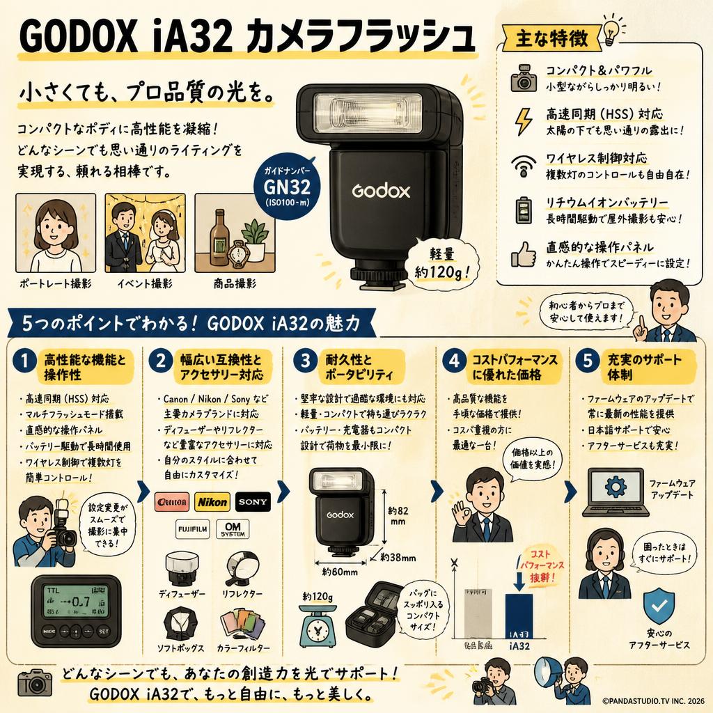 GODOX iA32 カメラフラッシュ 概要