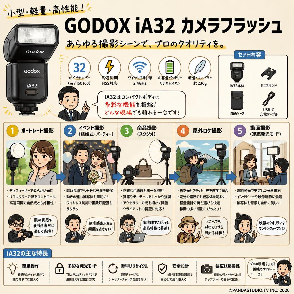 GODOX iA32 カメラフラッシュ 用途