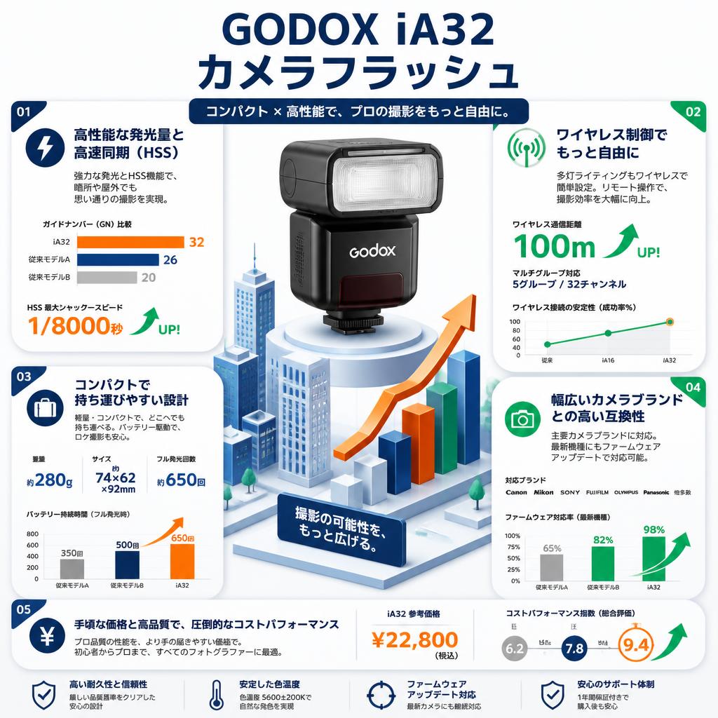 GODOX iA32 カメラフラッシュ セールスポイント