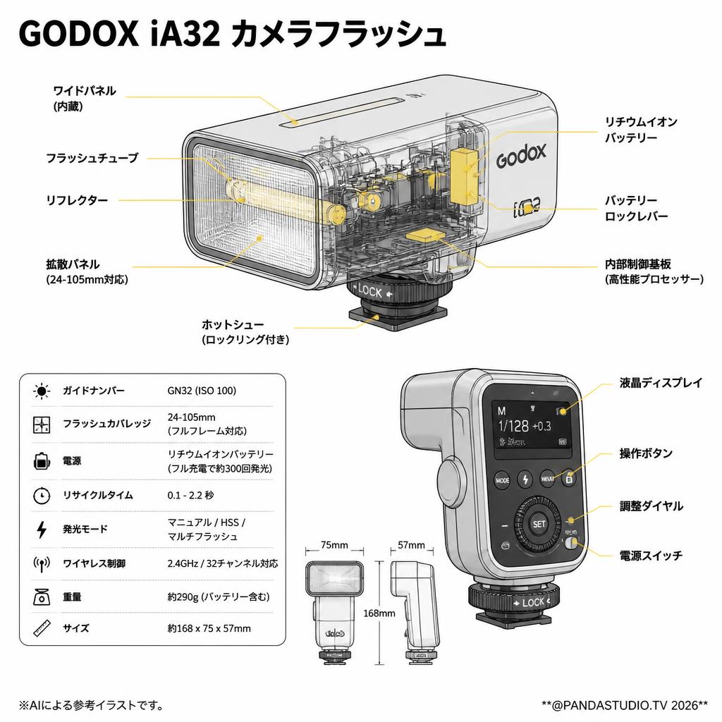GODOX iA32 カメラフラッシュ スペック