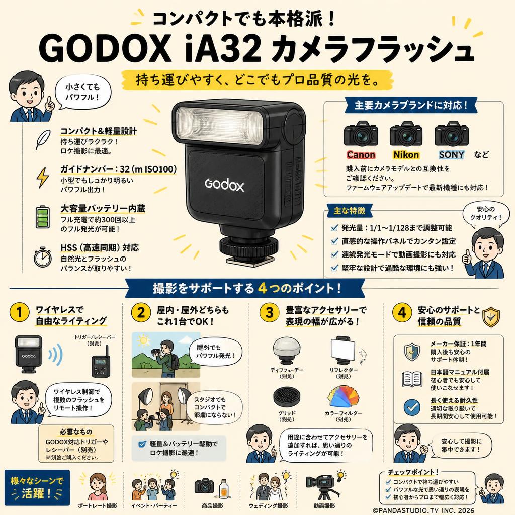 GODOX iA32 カメラフラッシュ FAQ（よくある質問と答え）