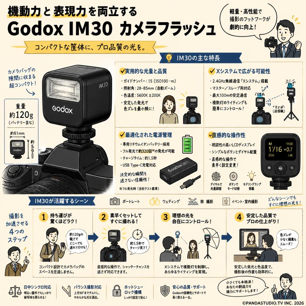 Godox IM30 カメラフラッシュ 概要