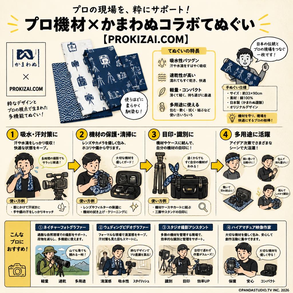 プロ機材×かまわぬコラボてぬぐい【PROKIZAI.COM】 おもな対象のお客様