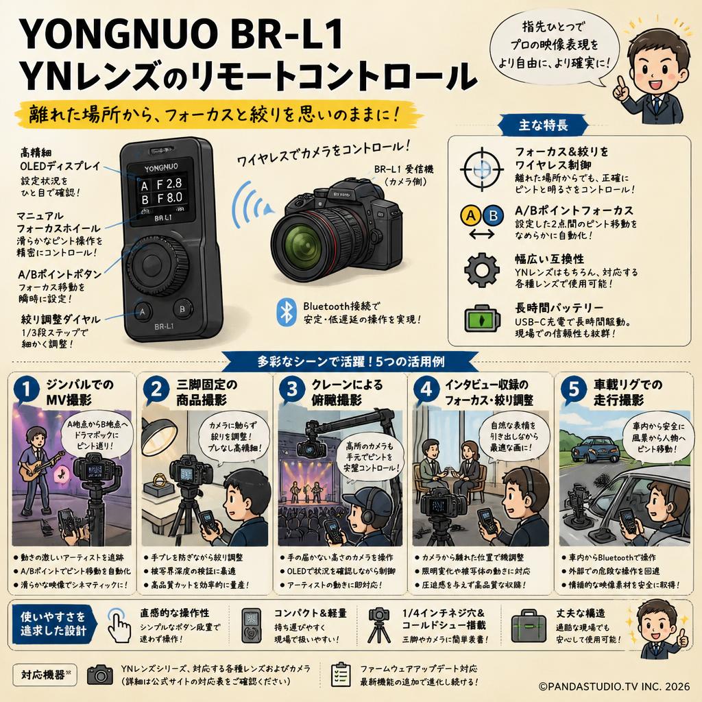 YONGNUO BR-L1 YNレンズのリモートコントロール 用途