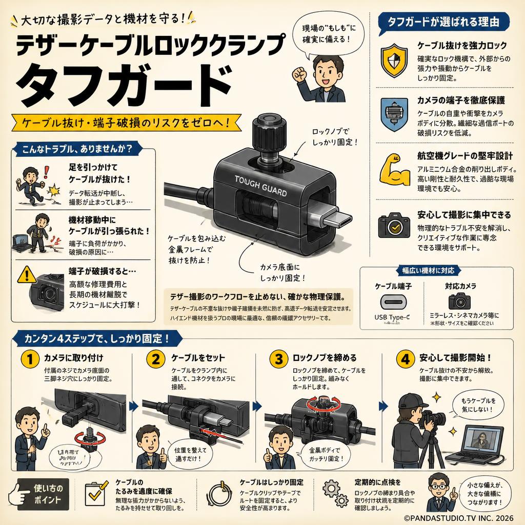 テザーケーブルロッククランプ タフガード 概要