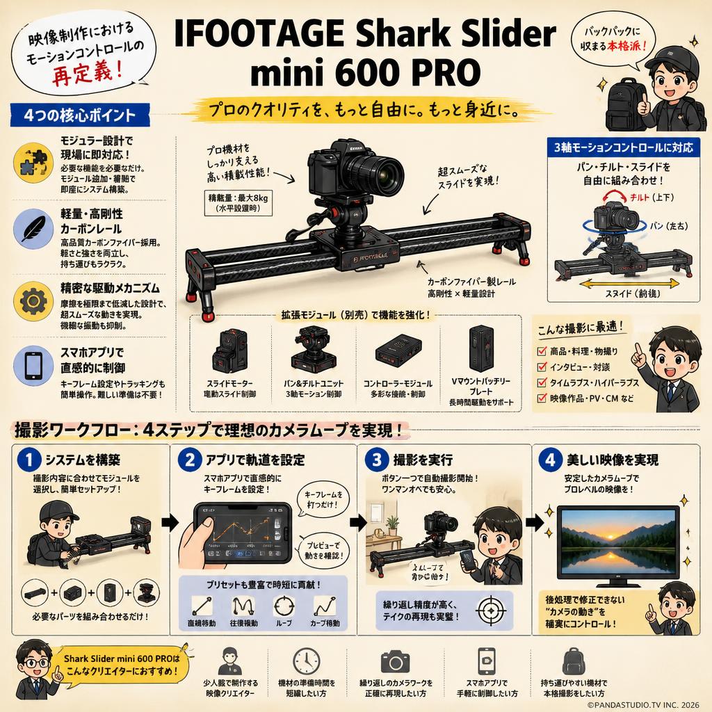 IFOOTAGE Shark Slider mini 600 PRO 概要