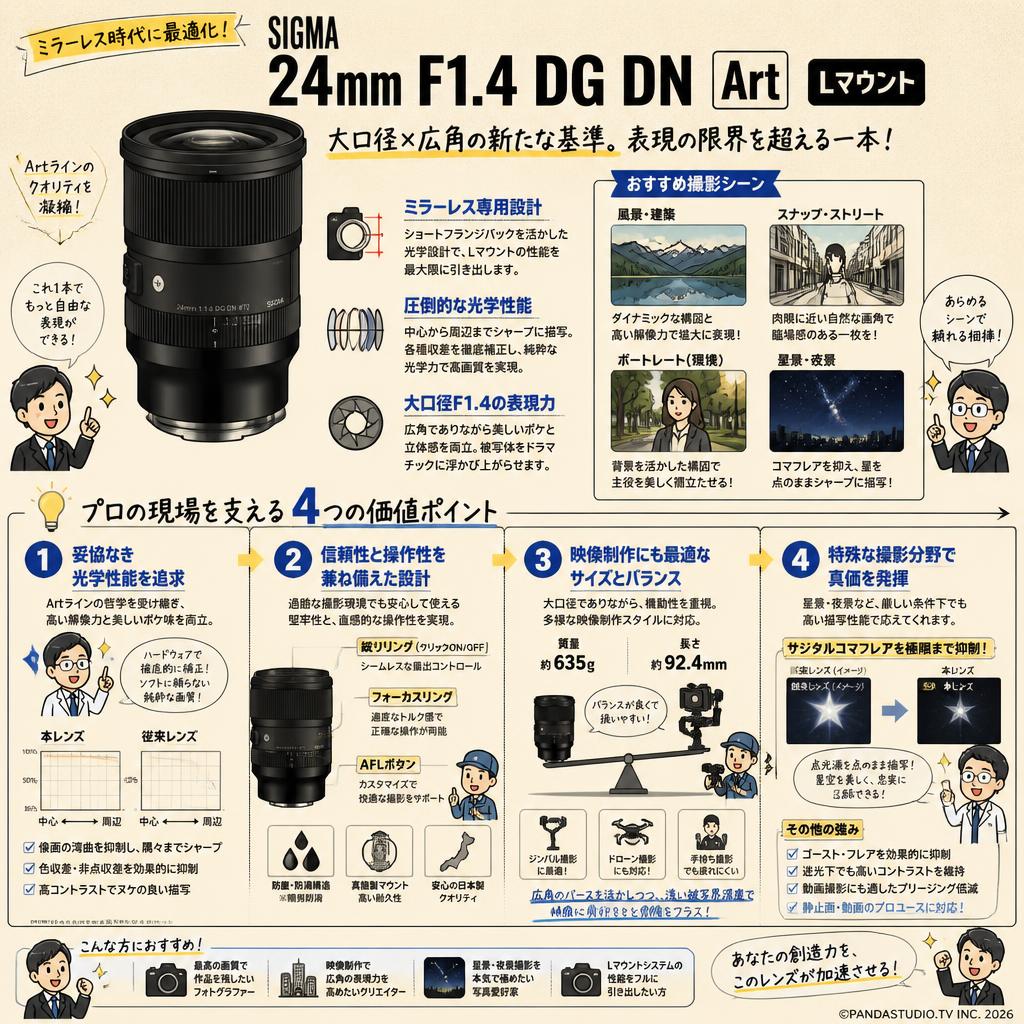 SIGMA 24mm F1.4 DG DN Art Lマウント 概要