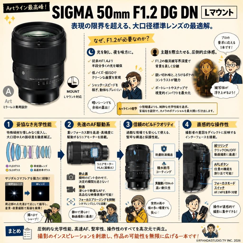 SIGMA 50mm F1.2 DG DN Art  Lマウント 概要
