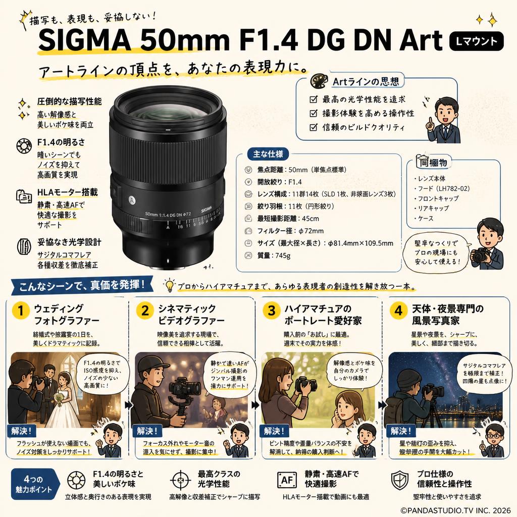 SIGMA 50mm F1.4 DG DN Art  Lマウント おもな対象のお客様