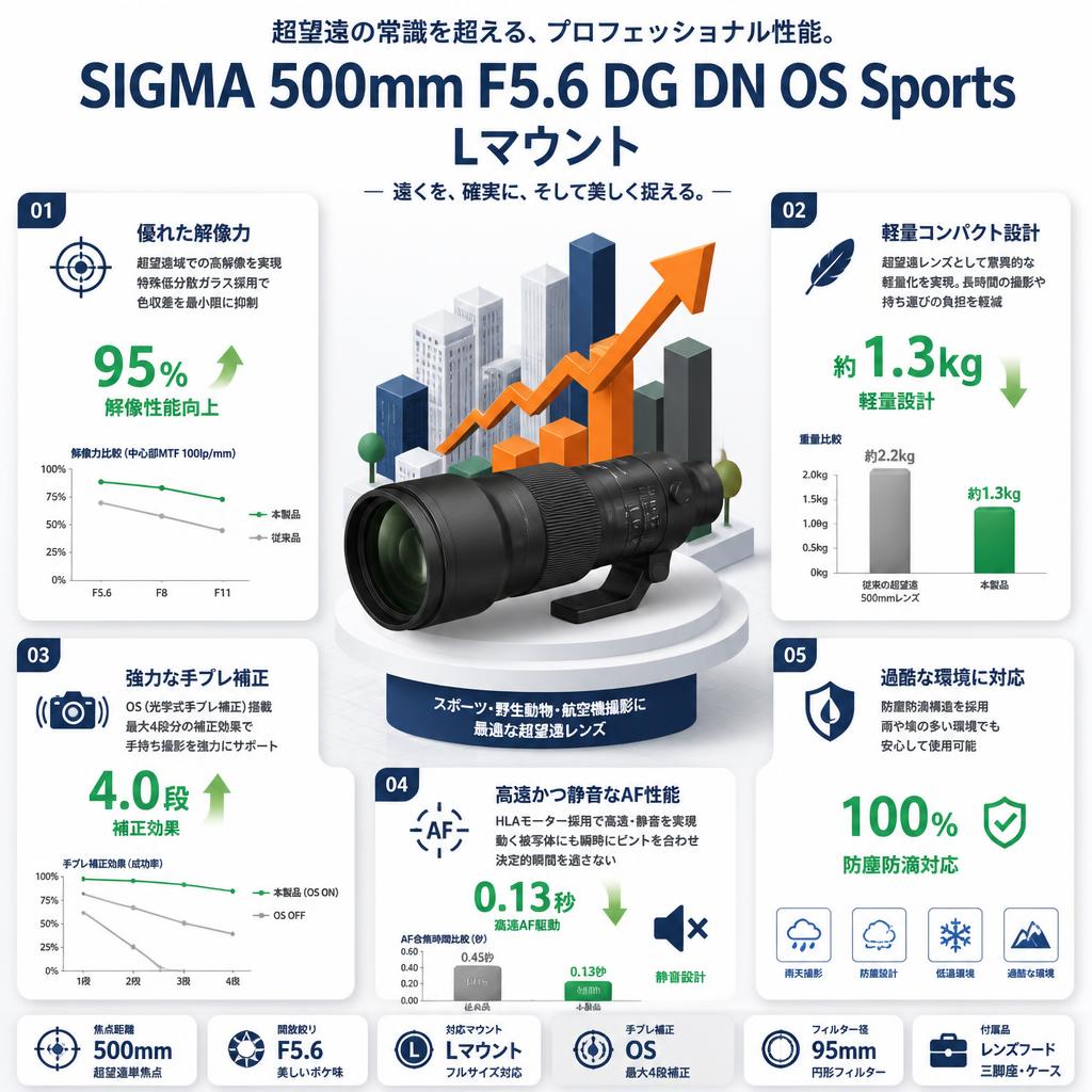 SIGMA 500mm F5.6 DG DN OS Sports Lマウント セールスポイント