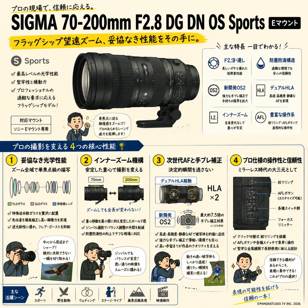SIGMA 70-200mm F2.8 DG DN OS Sports  Eマウント 概要
