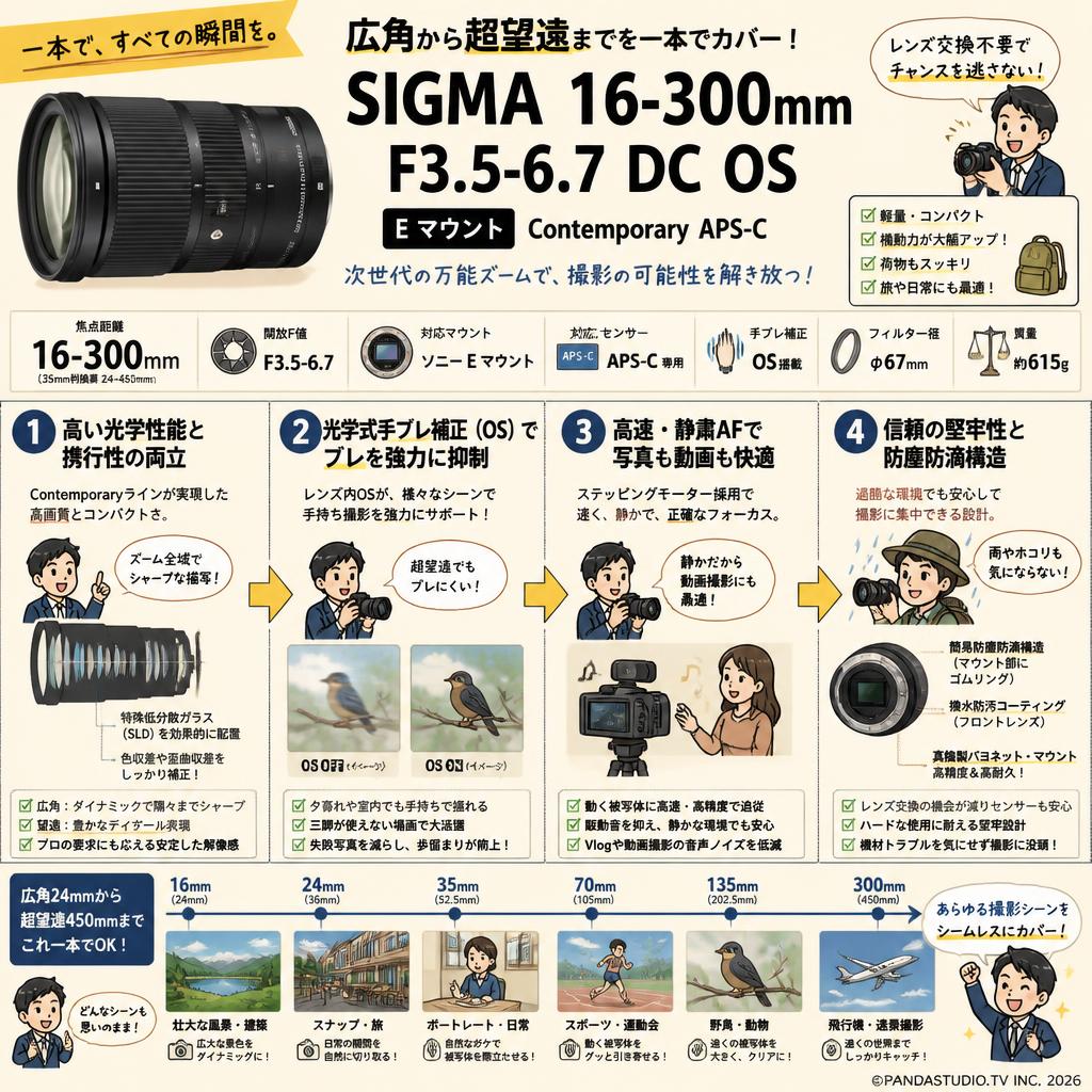 SIGMA 16-300mm F3.5-6.7 DC OS Eマウント Contemporary APS-C 概要