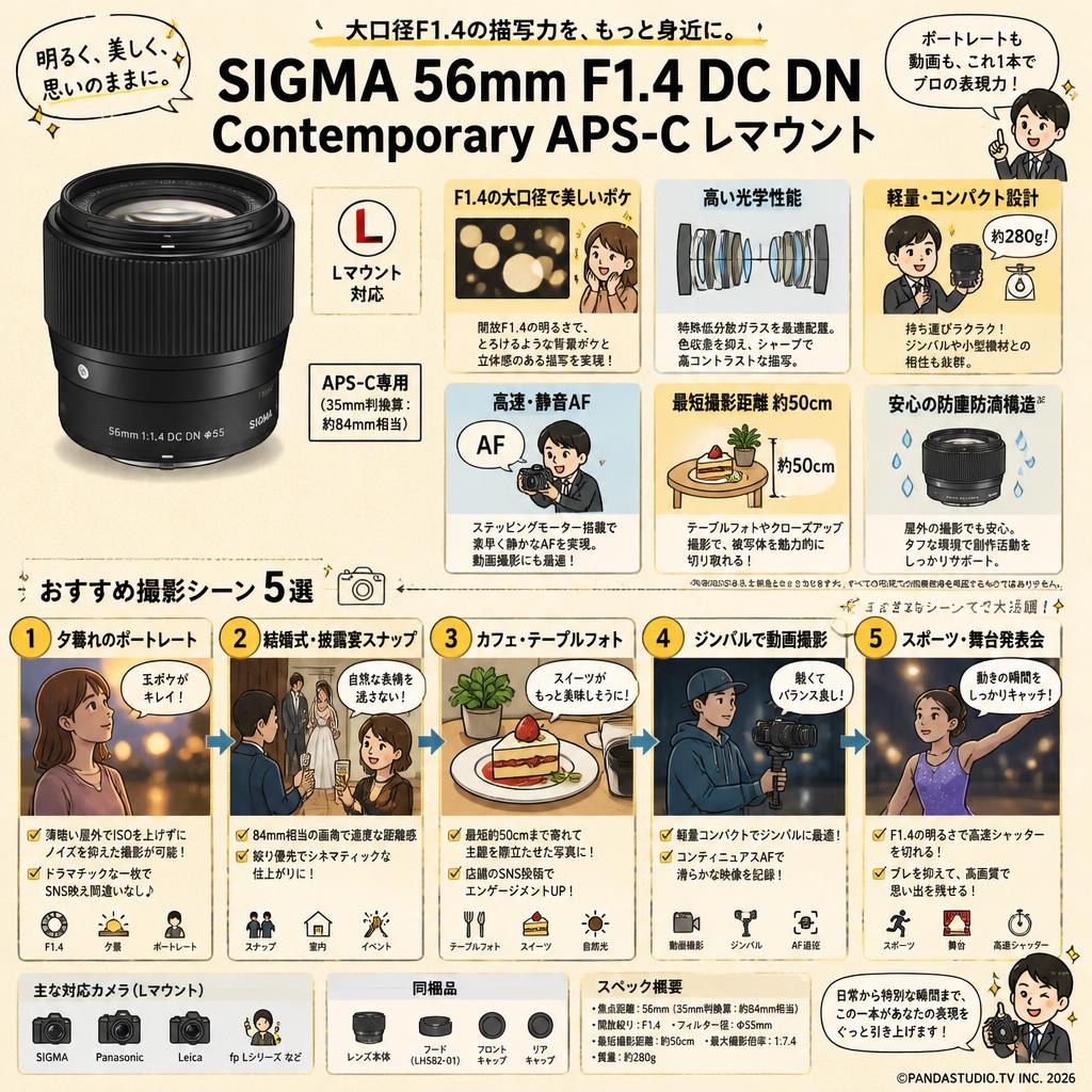 SIGMA 56mm F1.4 DC DN Contemporary APS-C Lマウント 用途