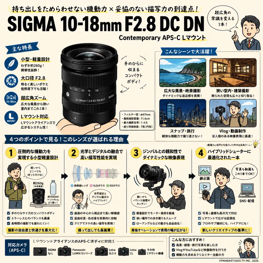 SIGMA 10-18mm F2.8 DC DN Contemporary APS-C Lマウント 概要